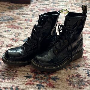 Black Patent Dr. Martens Leather Boots